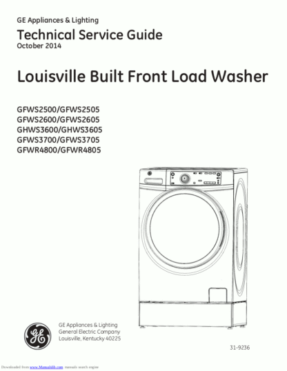 GE Washer Service Manual 25
