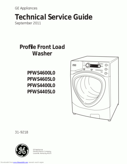 GE Washer Service Manual 30