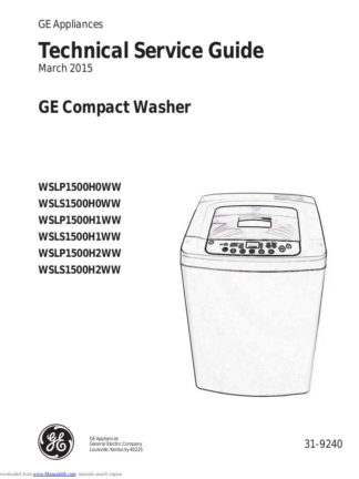 GE Washer Service Manual 37