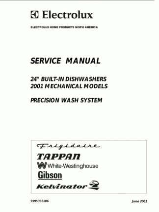 Gibson Dishwashers Service and Manual 01