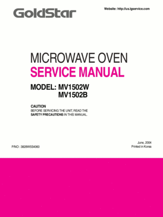 Goldstar Microwave Oven Service Manual 15
