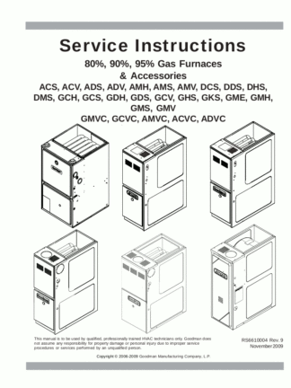 Goodman Furnace Service Manual 03