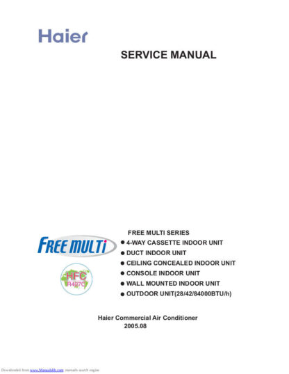 Haier Air Conditioner Service Manual 41