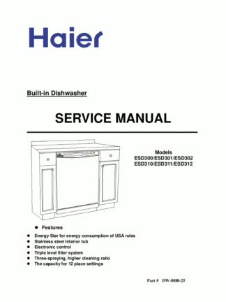 Haier Dishwasher Service Manual 04