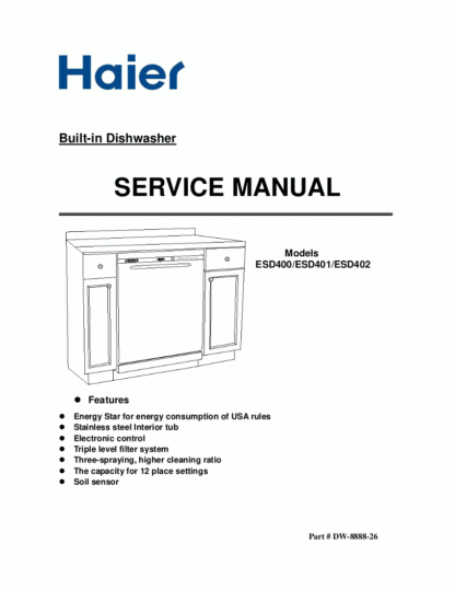 Haier Dishwasher Service Manual 05