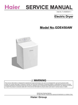 Haier Dryer Service Manual 01