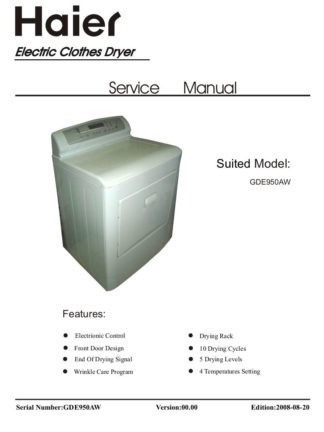 Haier Dryer Service Manual 04