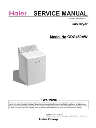 Haier Dryer Service Manual 05
