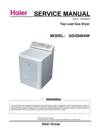 Haier Dryer Service Manual 06