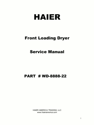 Haier Dryer Service Manual 09