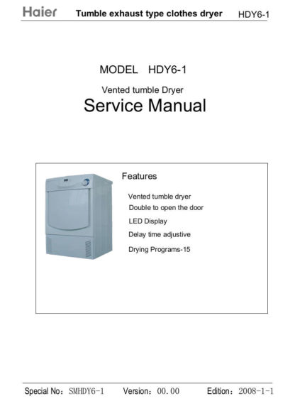Haier Dryer Service Manual 12