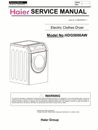 Haier Dryer Service Manual 13