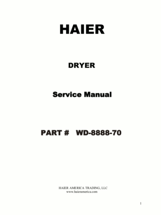 Haier Dryer Service Manual 15