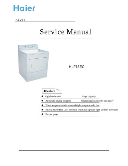 Haier Dryer Service Manual 19