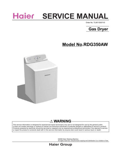 Haier Dryer Service Manual 24