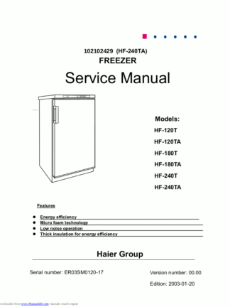 Haier Refrigerator Service Manual 102