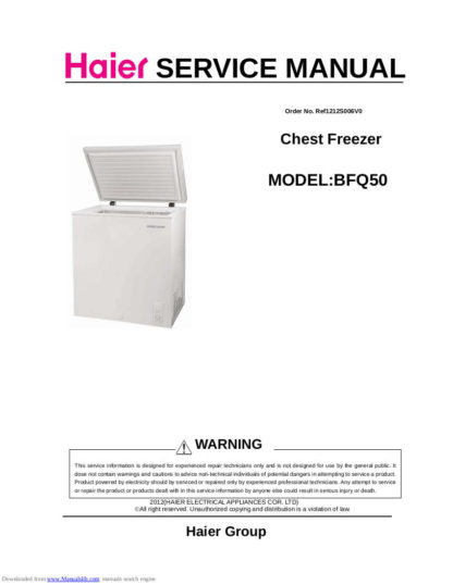 Haier Refrigerator Service Manual 105