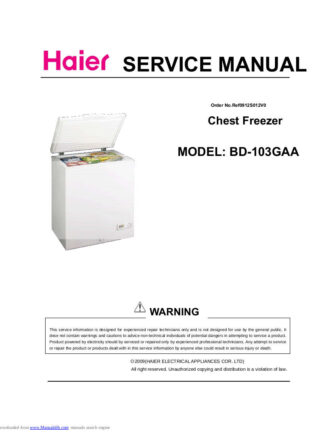 Haier Refrigerator Service Manual 106