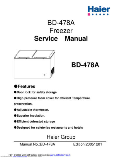 Haier Refrigerator Service Manual 110