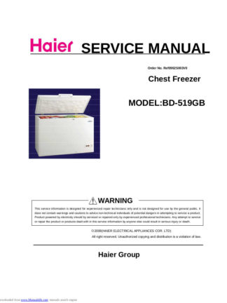 Haier Refrigerator Service Manual 111