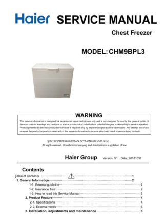Haier Refrigerator Service Manual 113
