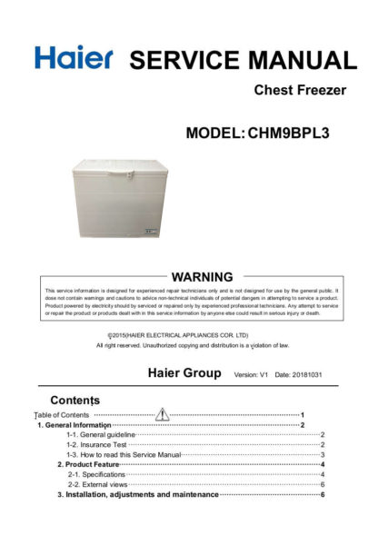 Haier Refrigerator Service Manual 113