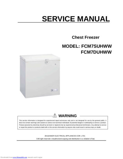 Haier Refrigerator Service Manual 116