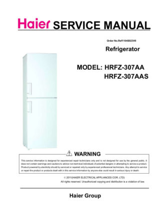 Haier Refrigerator Service Manual 120