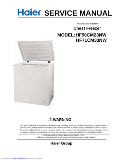Haier Refrigerator Service Manual 121
