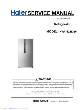 Haier Refrigerator Service Manual 122