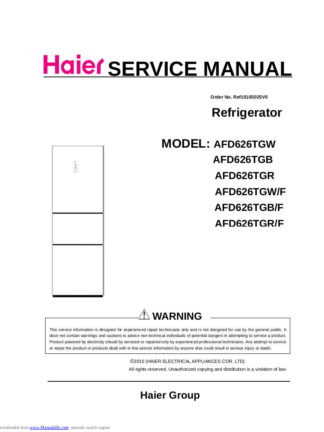 Haier Refrigerator Service Manual 125