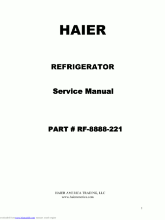 Haier Refrigerator Service Manual 128