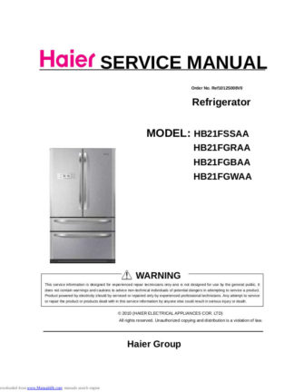 Haier Refrigerator Service Manual 130
