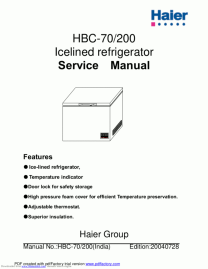 Haier Refrigerator Service Manual 133