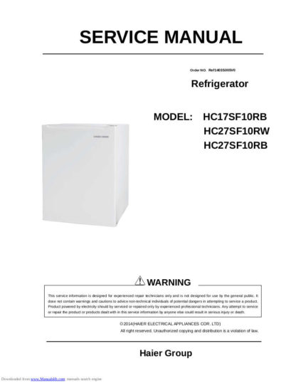 Haier Refrigerator Service Manual 134