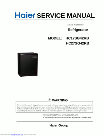 Haier Refrigerator Service Manual 136