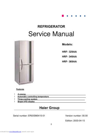 Haier Refrigerator Service Manual 137