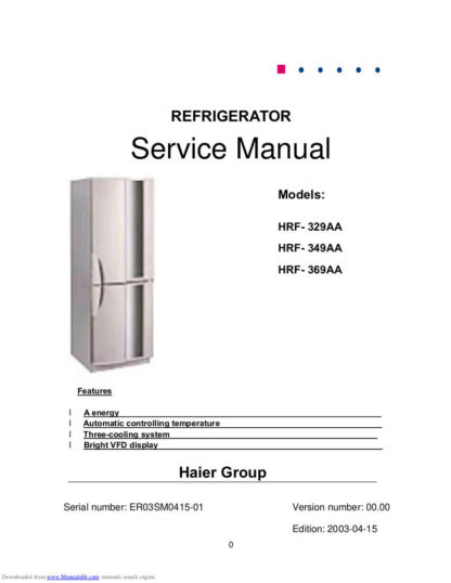 Haier Refrigerator Service Manual 137