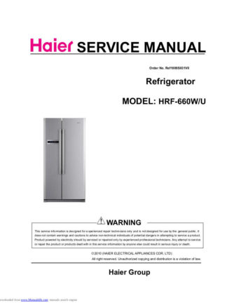 Haier Refrigerator Service Manual 142