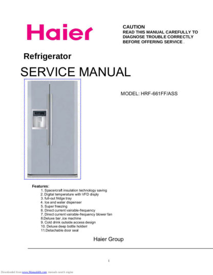 Haier Refrigerator Service Manual 143