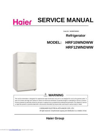 Haier Refrigerator Service Manual 145