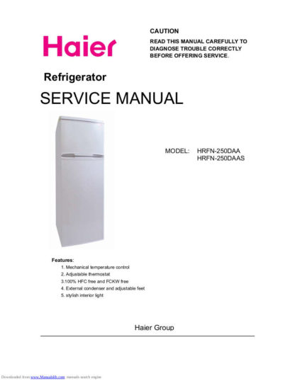 Haier Refrigerator Service Manual 146