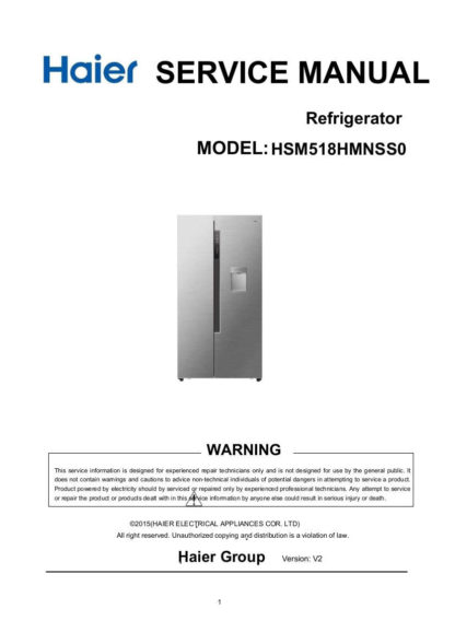 Haier Refrigerator Service Manual 148