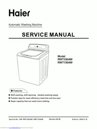 Haier Washer Service Manual 43