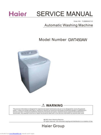 Haier Washer Service Manual 45