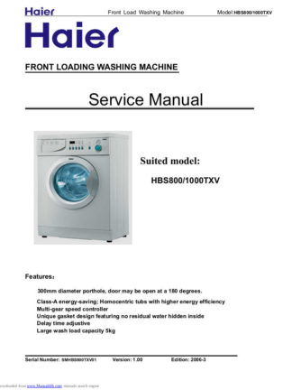 Haier Washer Service Manual 47
