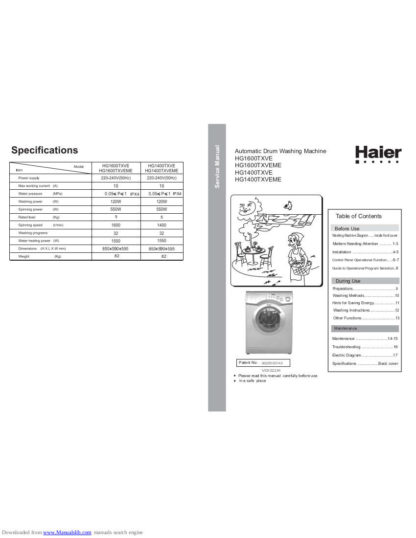 Haier Washer Service Manual 48