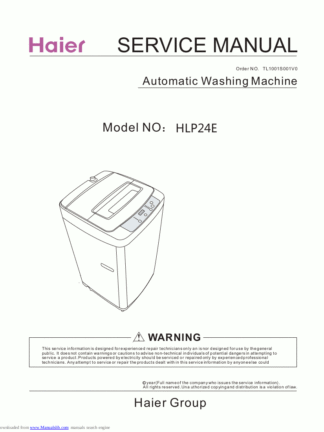 Haier Washer Service Manual 49