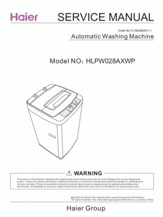Haier Washer Service Manual 50