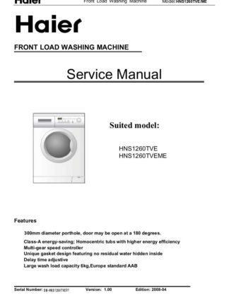 Haier Washer Service Manual 53